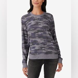 Lucky Brand Women’s Cloud Jersey Camo-Print Sweatshirt, Size: XL